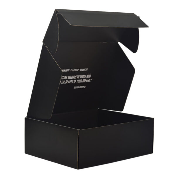 Black Glossy Corrugated Mailer Box for Retail Kit Packaging Black Glossy Corrugated Mailer Box for Retail Kit Packaging