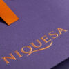 Foil Stamped Boutique Paper Gift Bag with Ribbon Handles