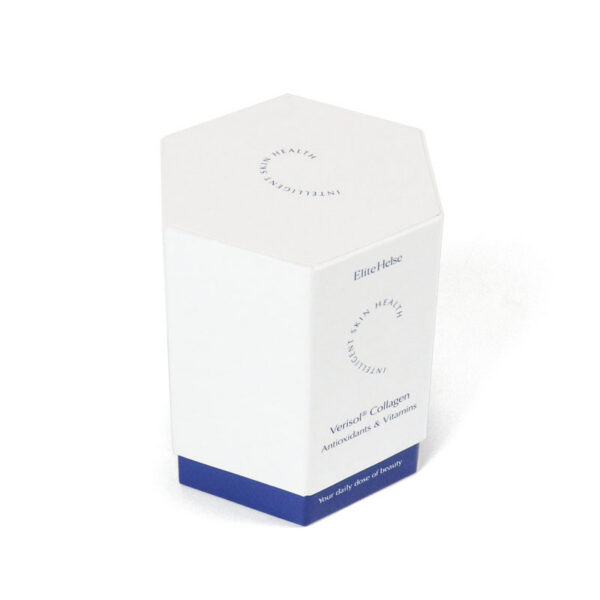 Hexagon Collagen Supplement Packaging Box with Lid Base