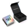 Iridescent Rigid Photo Magnet Gift Box with Divider Insert