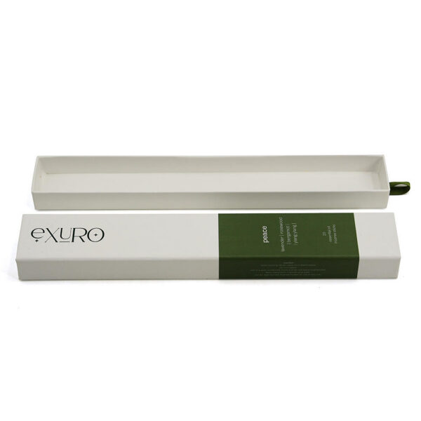 Logo Printed Incense Stick Drawer Gift Box with Pull Ribbon Logo Printed Incense Stick Drawer Gift Box with Pull Ribbon