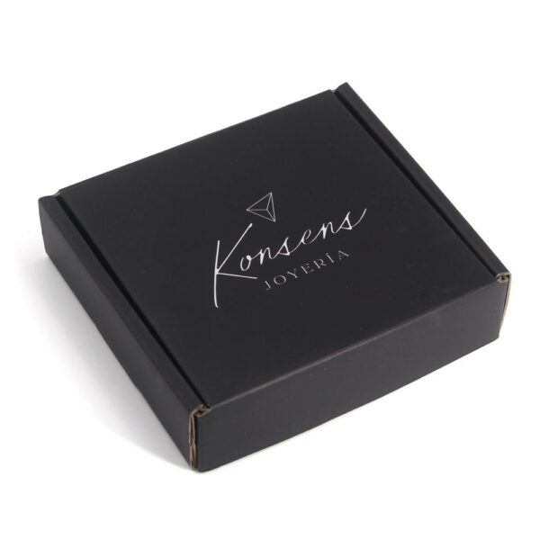 Luxury Black Jewelry Mailer Packaging Box with Foam Insert