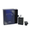 Navy Drawer Perfume Box with Ribbon Pull and Foam Insert