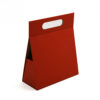 Red Rigid Folding Wine Bottle Gift Box with Die-Cut Handle Red Rigid Folding Wine Bottle Gift Box with Die-Cut Handle