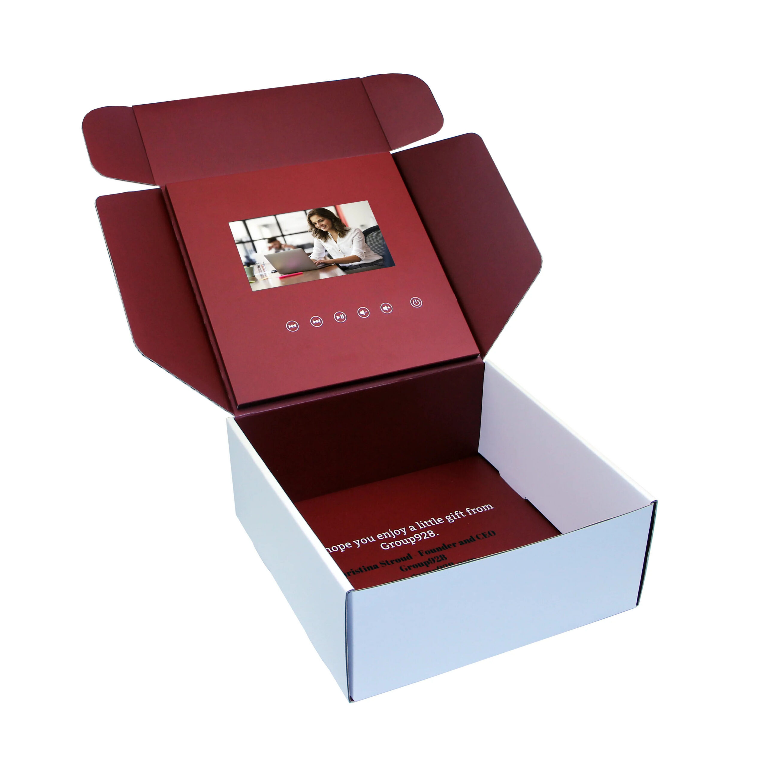 Shipping Mailer Boxes with Video LCD Screen